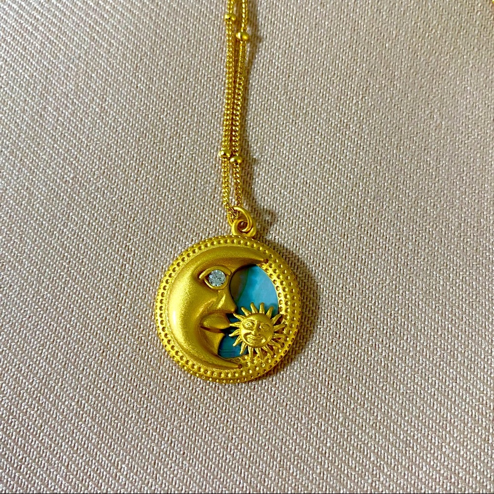 Brand new Vintage Sun & Moon Nacre Necklace